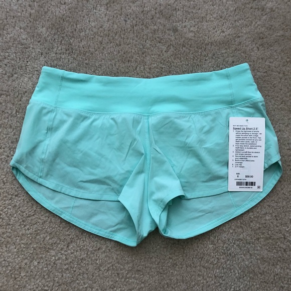 lululemon toothpaste shorts